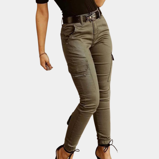 Maya - Comfortabele Dames Cargo Jeans met Relaxte Pasvorm