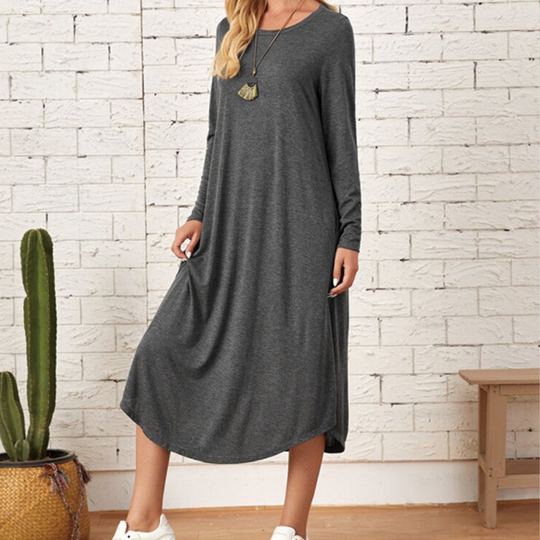 Variant image for Dames Casual Jurk Lange Mouwen Elegante Pasvorm - Lisa-11