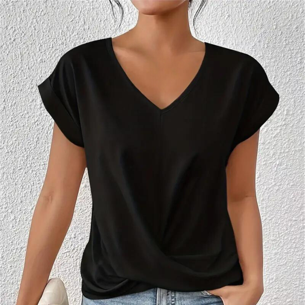 Eenvoudig en Tijdloos Shirt met V Hals voor Dames - Isolde