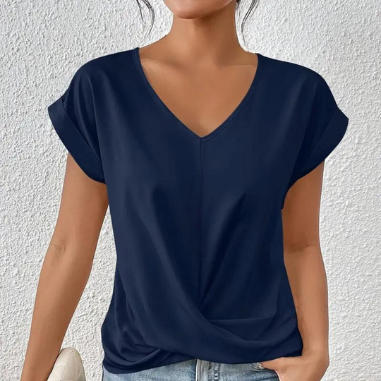 Eenvoudig en Tijdloos Shirt met V Hals voor Dames - Isolde
