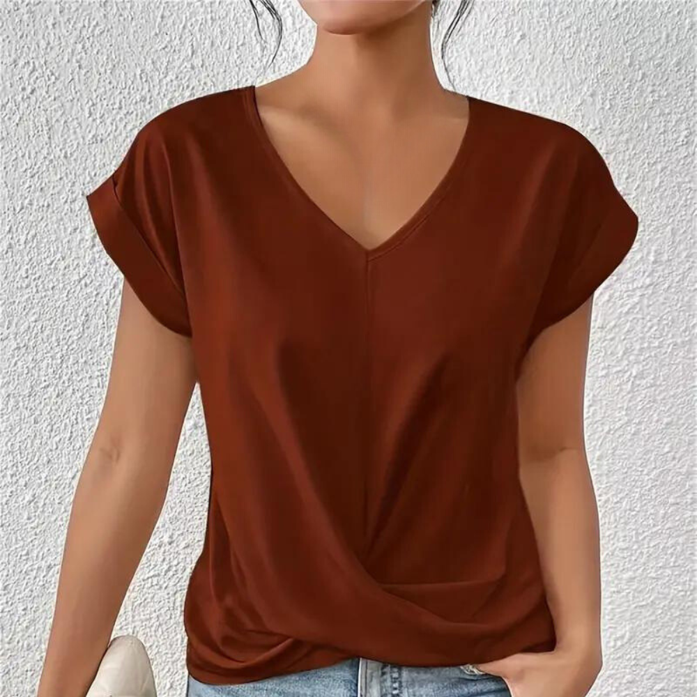 Eenvoudig en Tijdloos Shirt met V Hals voor Dames - Isolde
