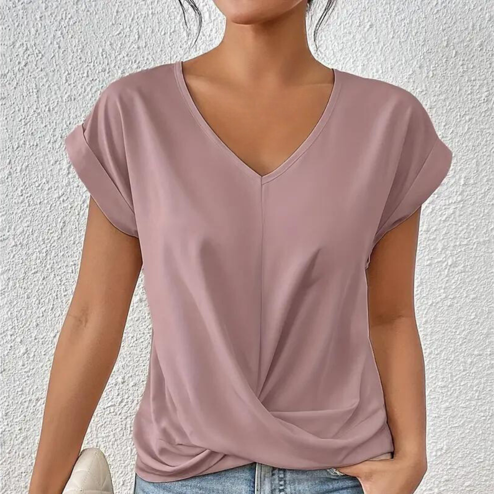 Eenvoudig en Tijdloos Shirt met V Hals voor Dames - Isolde