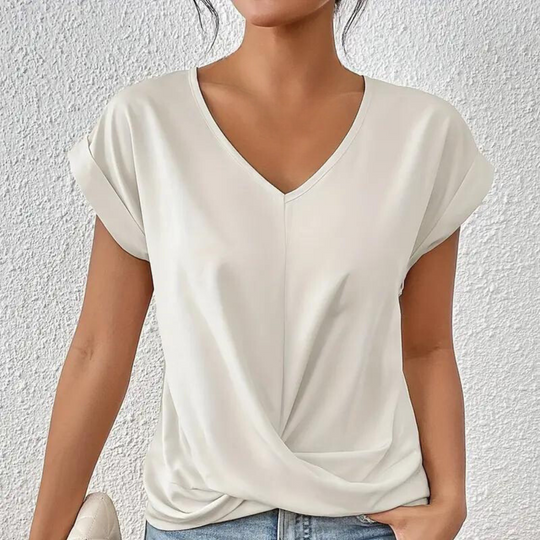 Eenvoudig en Tijdloos Shirt met V Hals voor Dames - Isolde