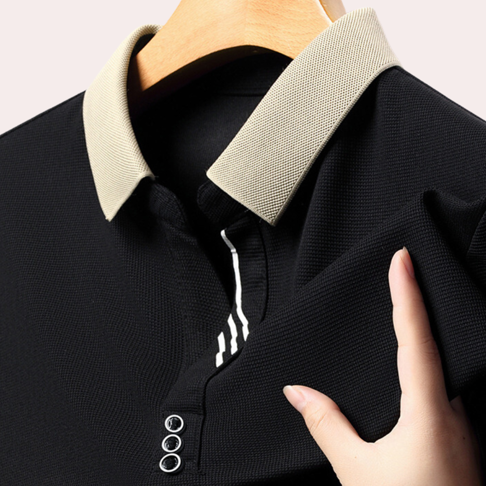 Jacek - Klassiek casual poloshirt met lange mouwen voor heren