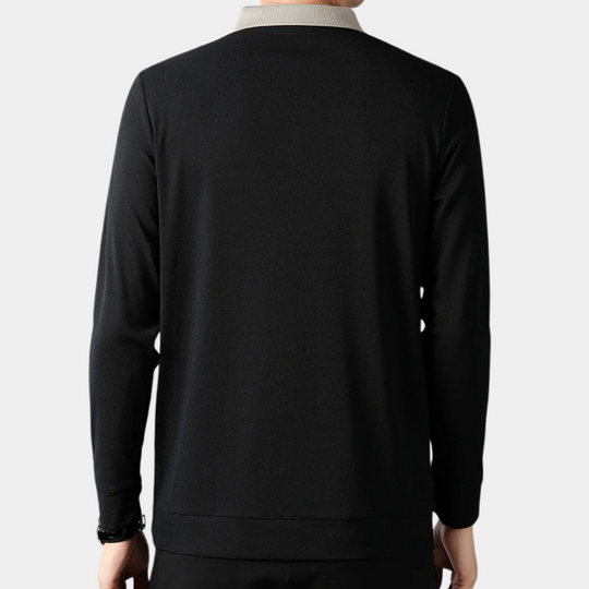 Jacek - Klassiek casual poloshirt met lange mouwen voor heren