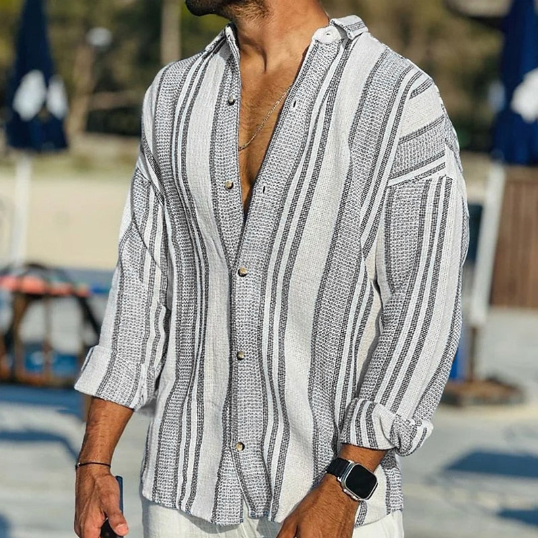 Adrian - Herrenhemd Coastal Breeze met Ontspannen en Luchtige Pasvorm