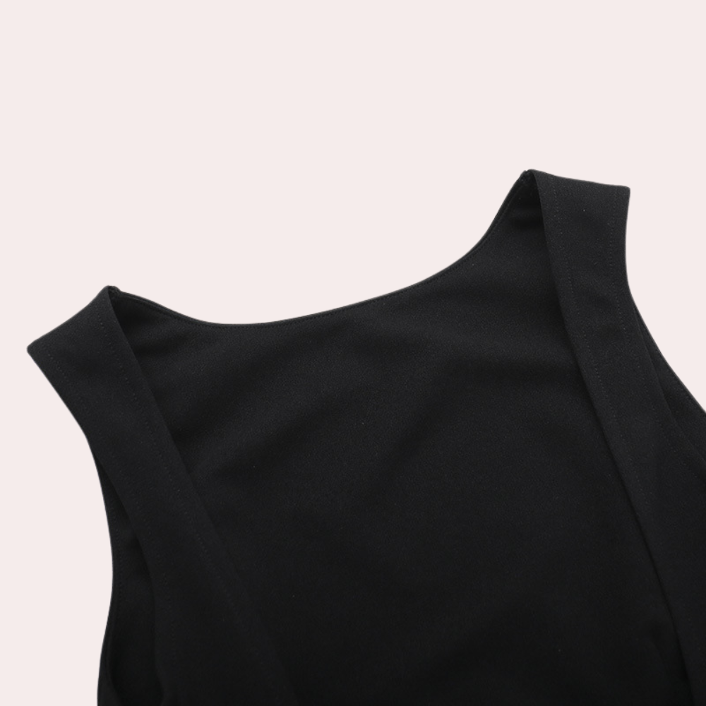 Elegante Mouwloze Open rug Mini Zomerjurk voor Dames - Janelle