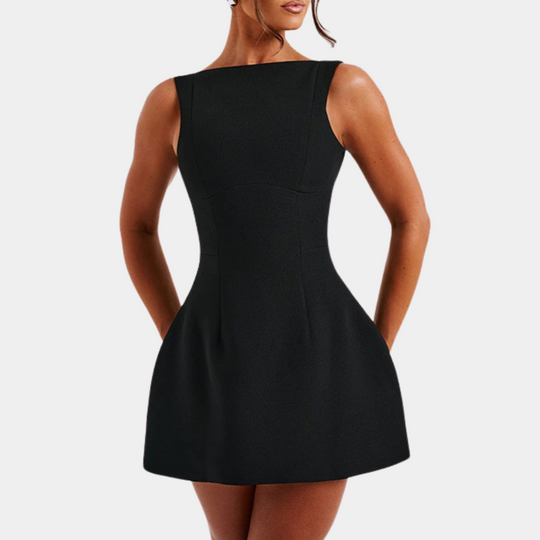 Variant image for Dames Mouwloze Mini-jurk Elegante Open Rug - Janelle-11