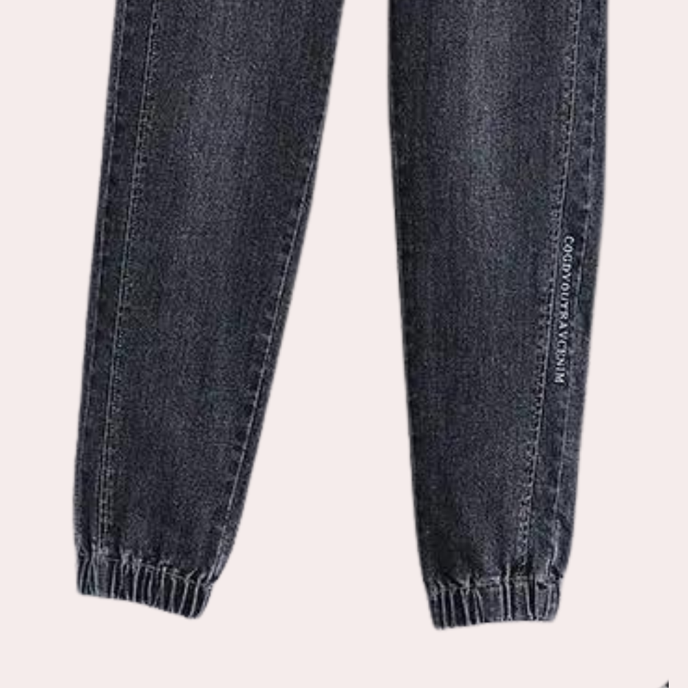 Lucrezia - Relaxed fit damesjeans met verstelbaar trekkoord voor meer comfort
