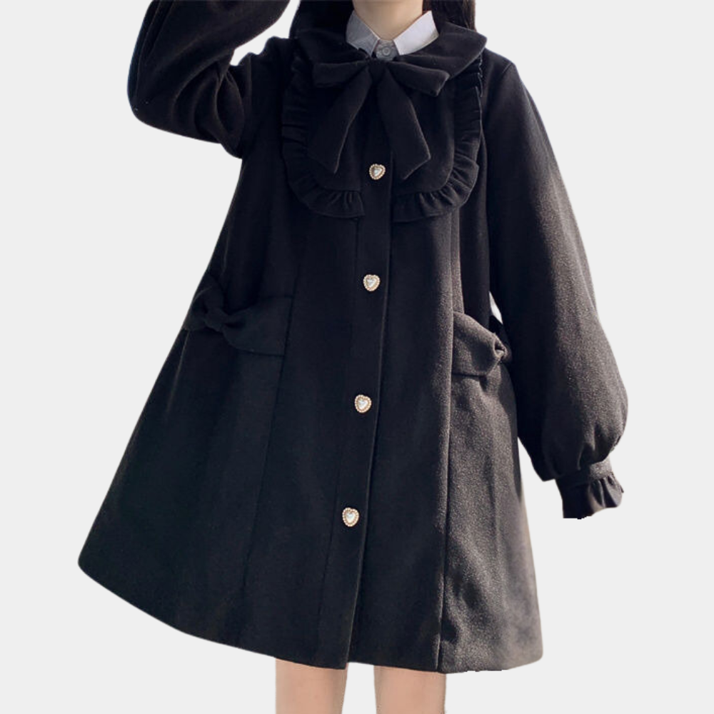 Minodora - Luxueuze en elegante lange damesjas voor een geraffineerde look