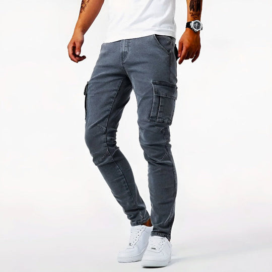 Cargo Jeans Heren | Slim Fit Jeans | Zijzakken & Vrij Bewegen