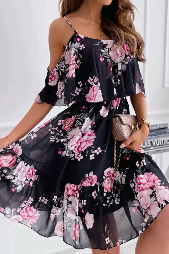 Variant image for Dames Lange Jurk Elegant Gedrukt Comfortabele Pasvorm - Lisa-1