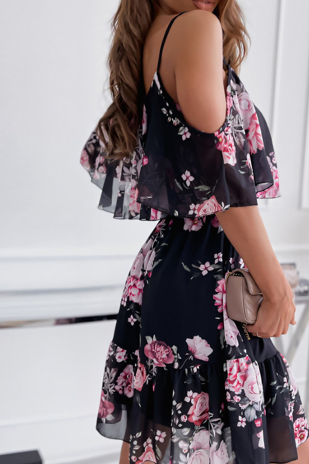Dames Lange Jurk Elegant Gedrukt Comfortabele Pasvorm - Lisa-3