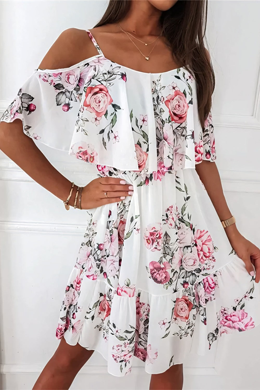 Variant image for Dames Lange Jurk Elegant Gedrukt Comfortabele Pasvorm - Lisa-26