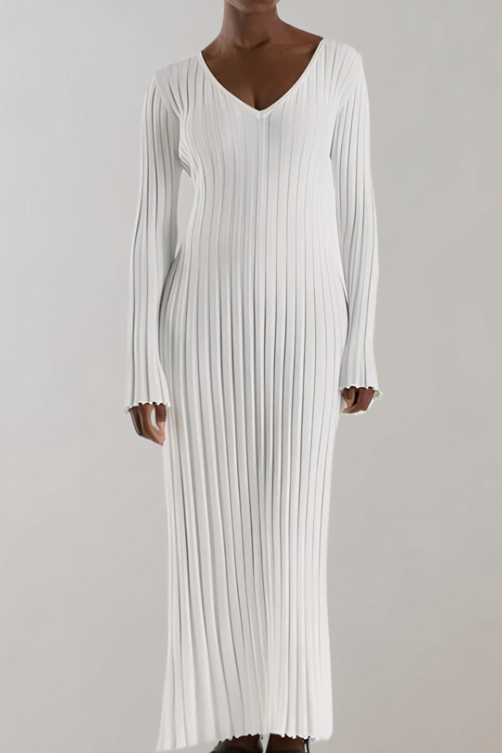 Dames Katoenen Jurk Elegant Vloeiend Silhouet - Celestine-4