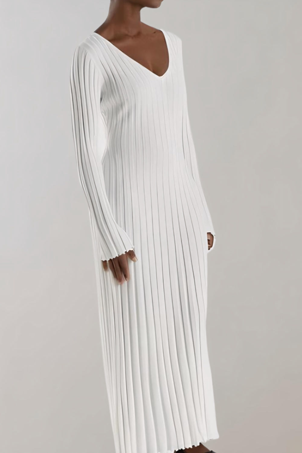 Dames Katoenen Jurk Elegant Vloeiend Silhouet - Celestine-6