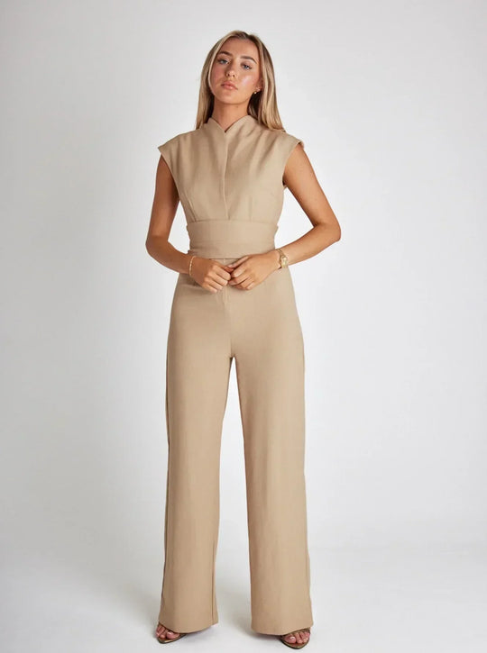 Dames Jumpsuit Feestelijk Mouwloos met Verstelbare Riem - Oliva-1
