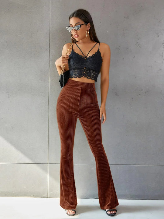 Corrduroy broek Dames | High waist & Retro silhouet