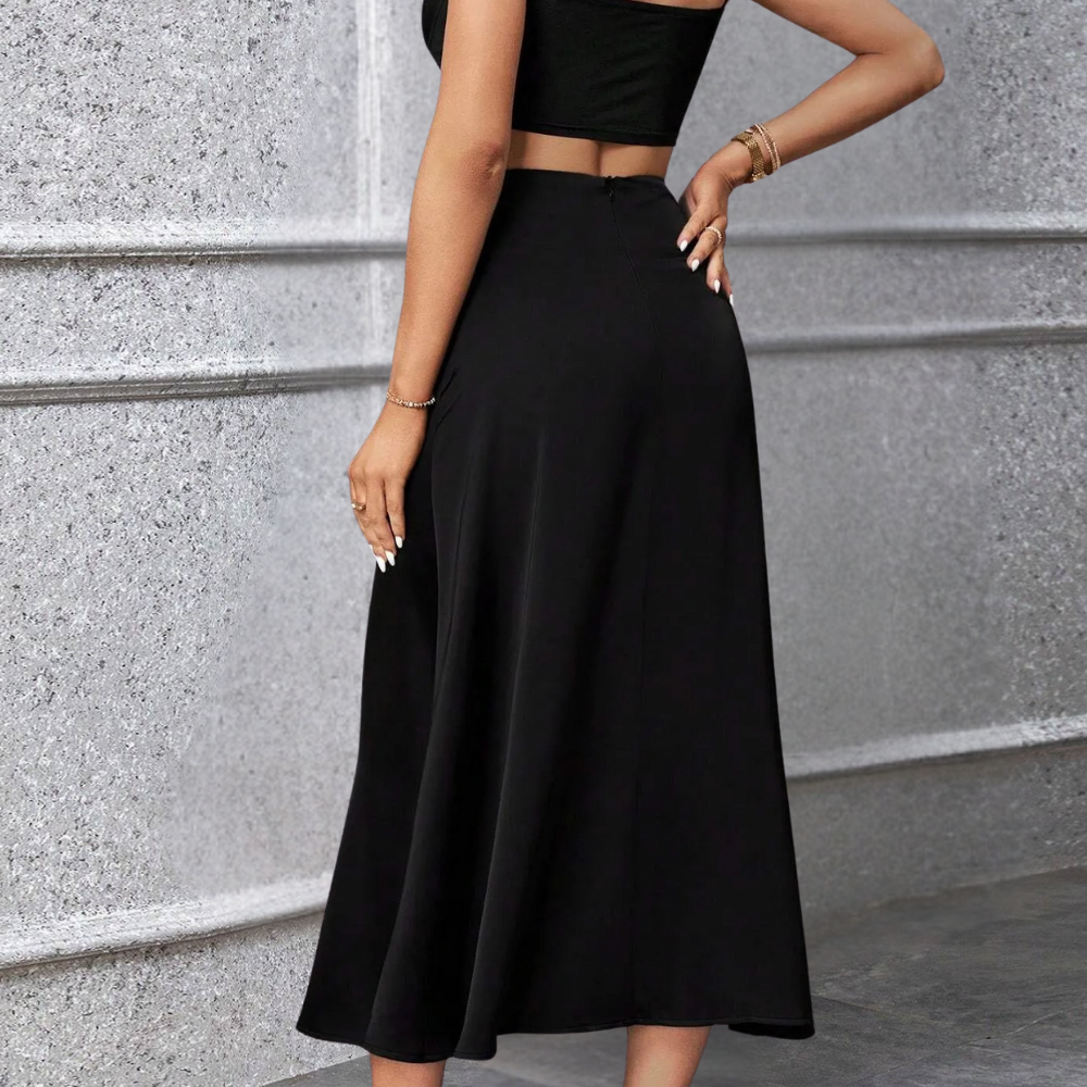 Dames Lange Rok Elegante Vloeiende Snit voor Zomer - LILYANNA-3