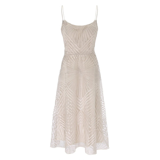 Dames A lijn Cocktail Midi Hartvormige Halslijn Jurk Voor Bruiloft - Mila