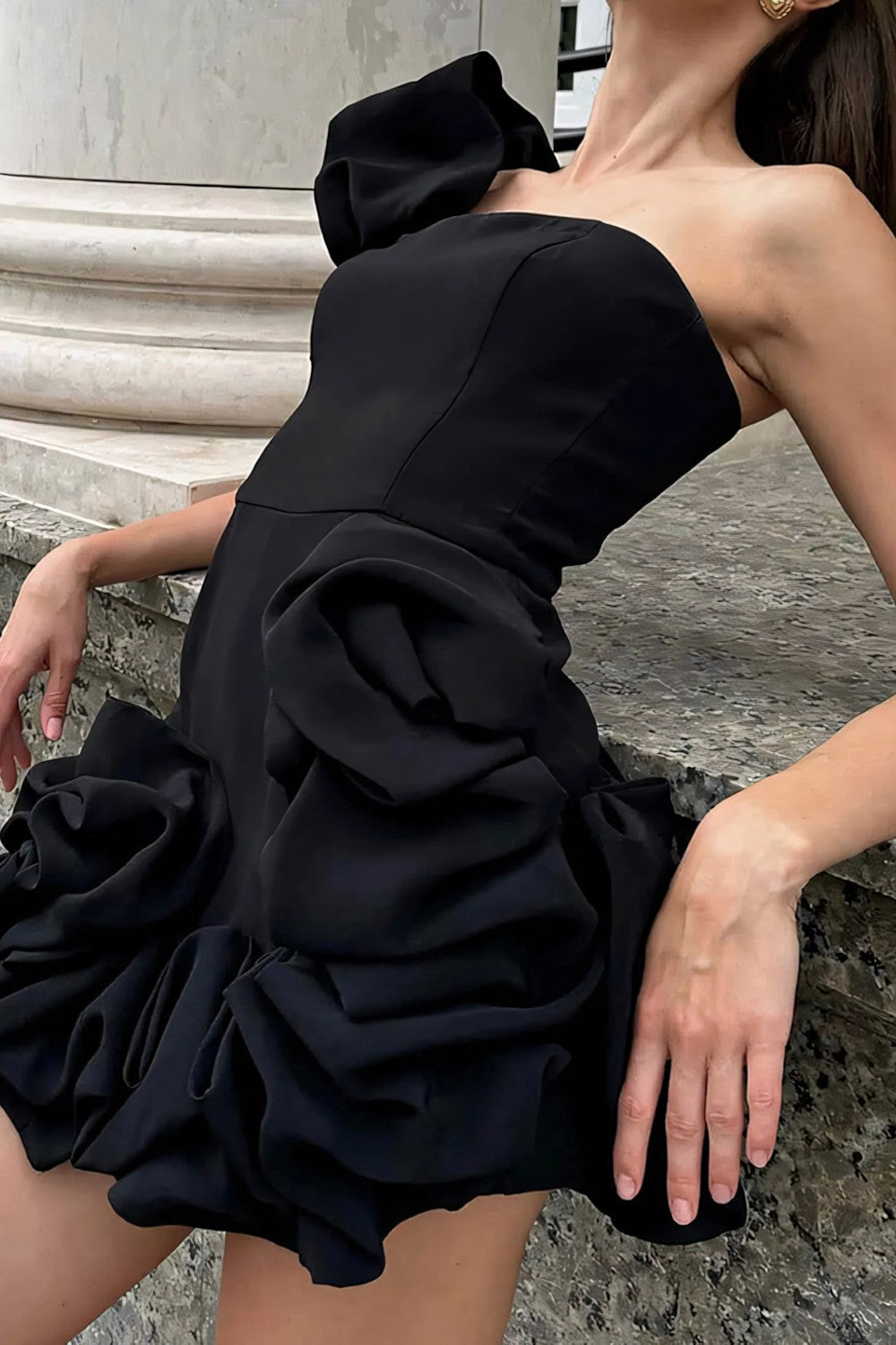 Dames Bloemvormige Mini Cocktail Jurk - Florielle