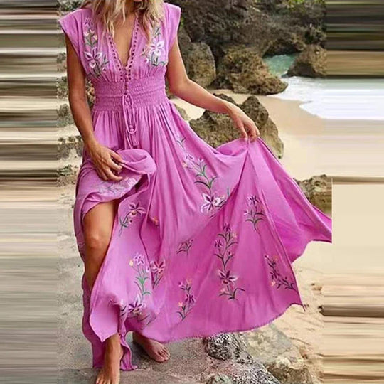 Dames Bohemian Maxi Zomerjurk - Odessa