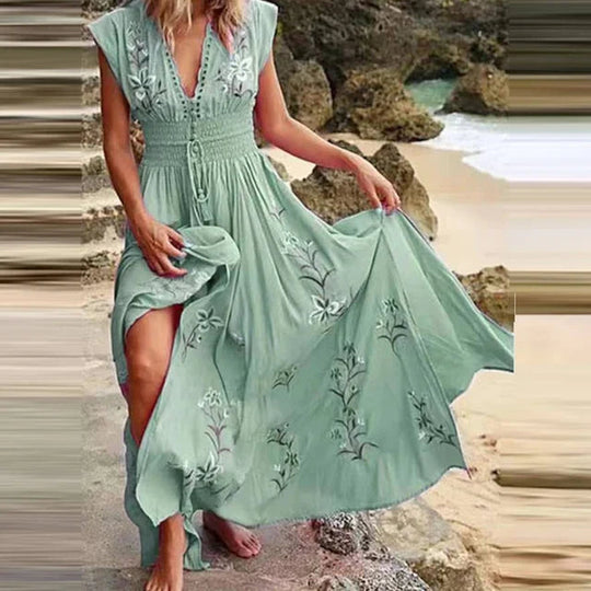 Dames Bohemian Maxi Zomerjurk - Odessa