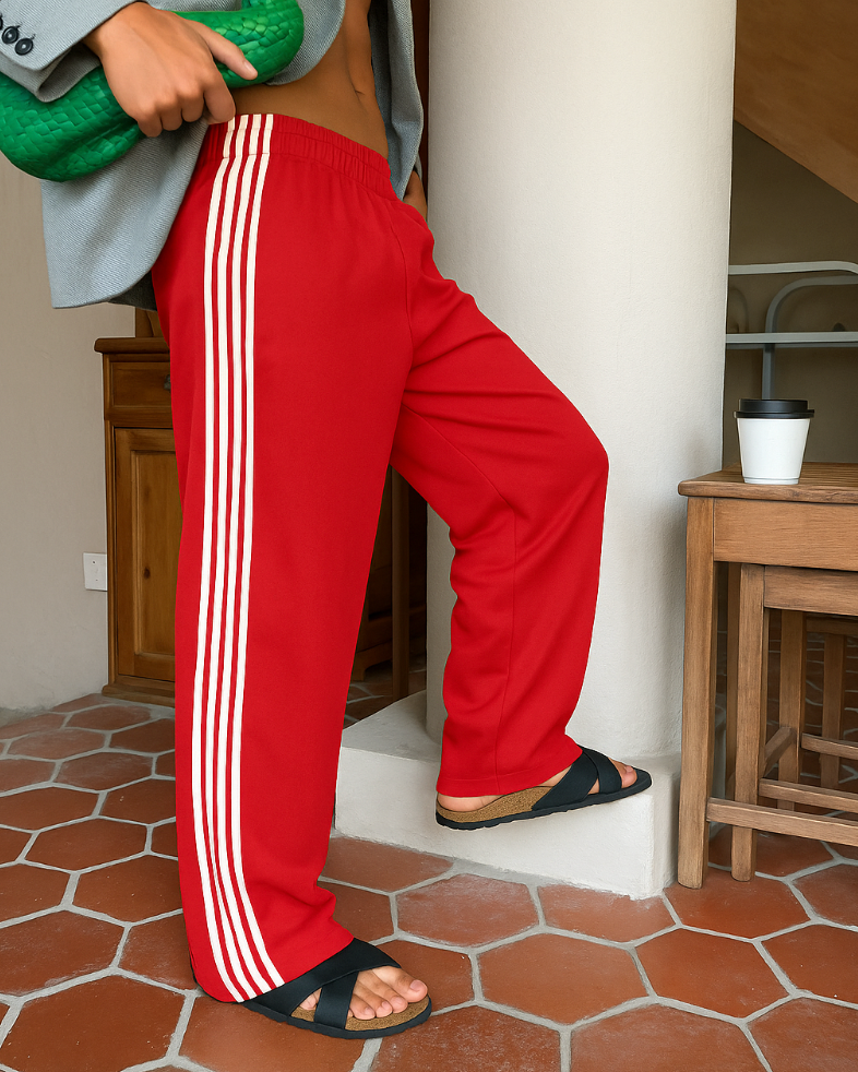 Dames Broek | Hoge Taille & Gestreept Patchwork Comfort