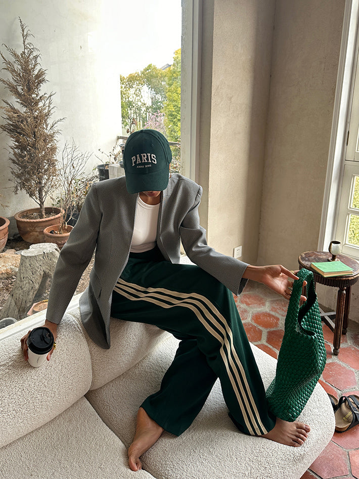 Dames Broek | Hoge Taille & Gestreept Patchwork Comfort