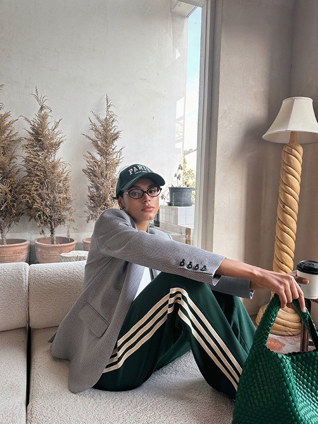 Dames Broek | Hoge Taille & Gestreept Patchwork Comfort