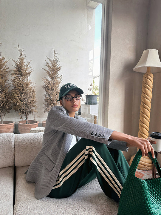 Dames Broek | Hoge Taille & Gestreept Patchwork Comfort