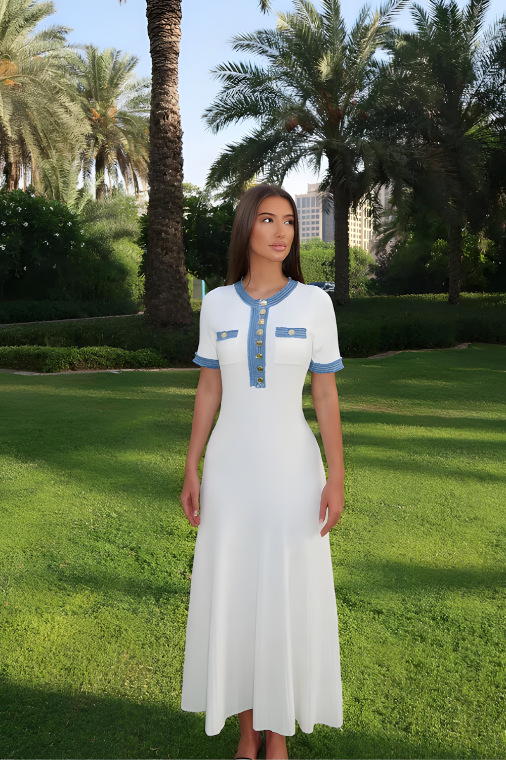 Dames Casual Midi Zomerjurk - Sandra