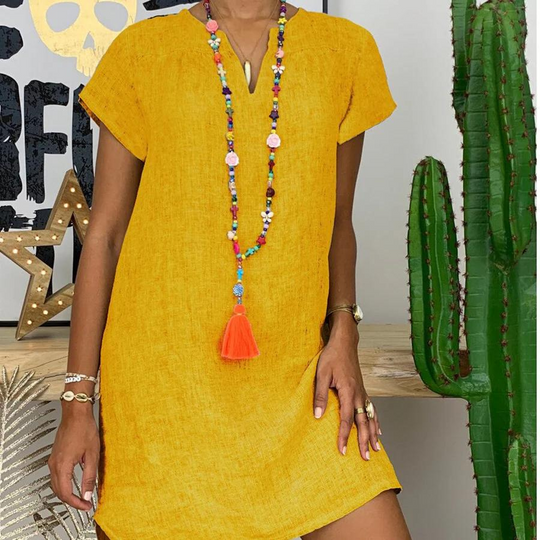 Dames Casual Mini Overhemd Jurk - Yvonne