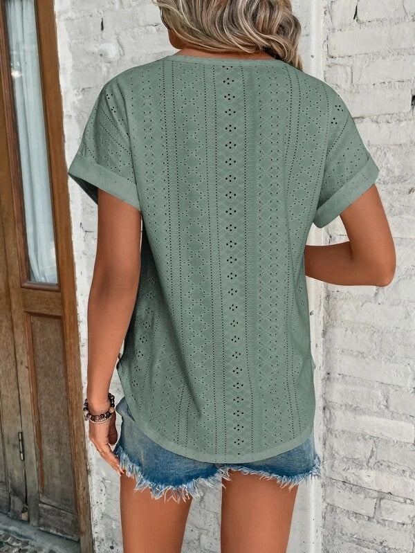 Dames Casual Oogjes T-shirt Elegant – Marilla