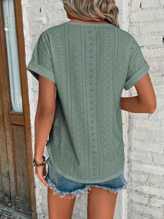 Dames Casual Oogjes T-shirt Elegant – Marilla