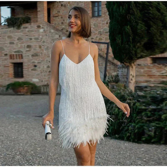 Dames Cocktailjurk met lovertjes - Sophie