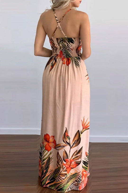 Dames Floral Maxi Zomerjurk- Evianelle