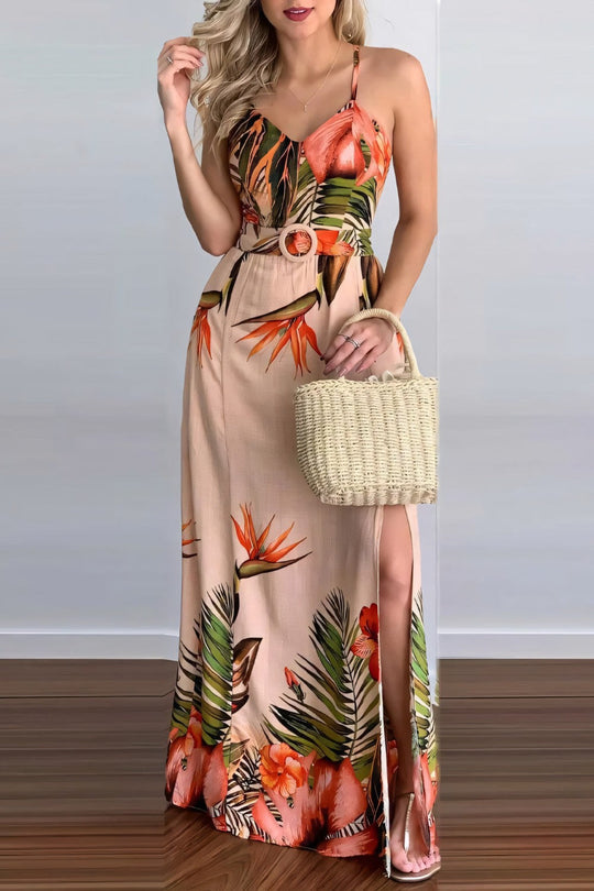 Dames Floral Maxi Zomerjurk- Evianelle