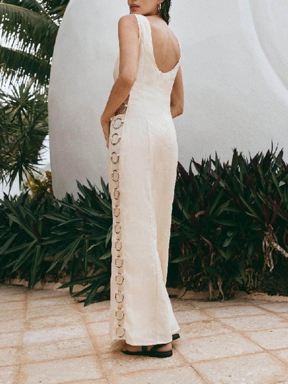 Dames Geborduurde Maxi Zomerjurk - Eve