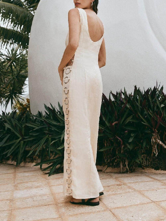 Dames Geborduurde Maxi Zomerjurk - Eve