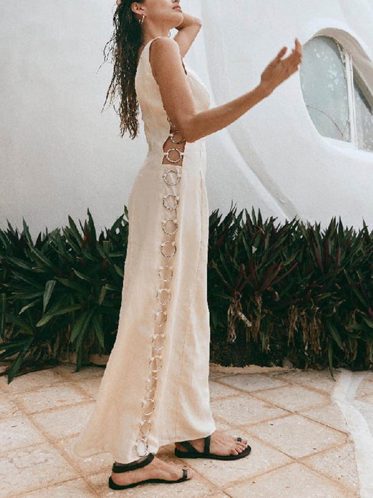 Dames Geborduurde Maxi Zomerjurk - Eve