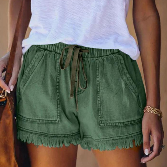Dames Hoge Taille Shorts - Delfine