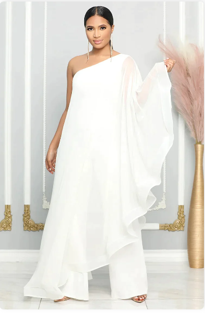 Dames Jumpsuit Asymmetrisch Elegant Lang - Anglique