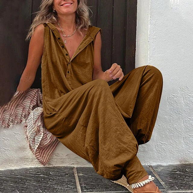 Dames Jumpsuit met Knopen | Casual Comfort & Flatterende Pasvorm