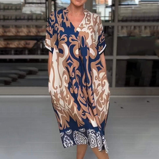 Dames Kaftan stijl Midi zomerjurk - Bente