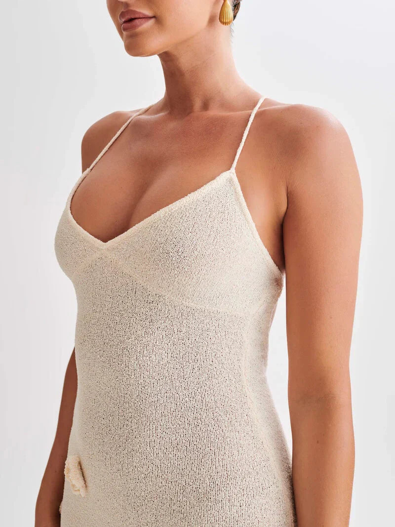 Dames Maxi zomerjurk met open rug - Luciana