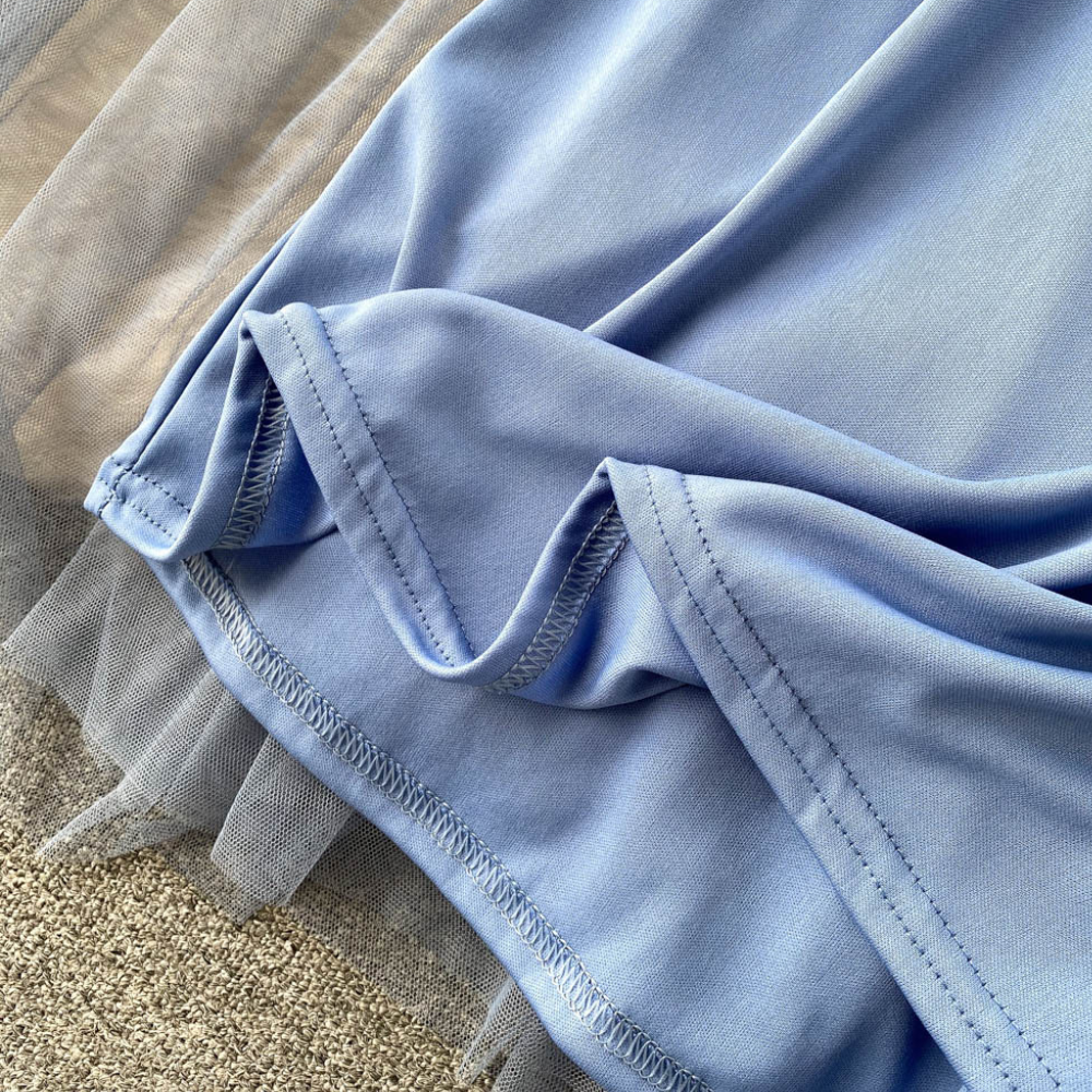 Dames Midi zomerjurk met bloemen en kant - Flora