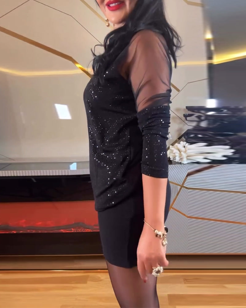 Dames Mini feestjurk met pailletten - Monica