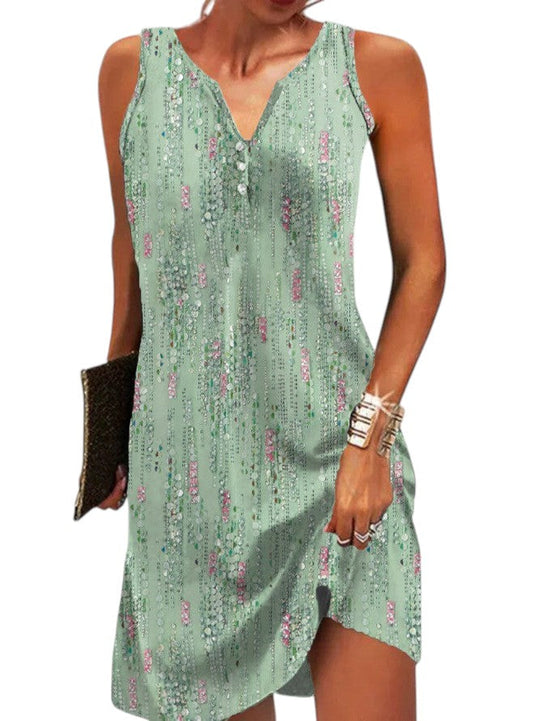 Dames Mouwloze Mini Zomerjurk - Cindy