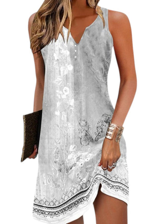 Dames Mouwloze Mini Zomerjurk - Cindy